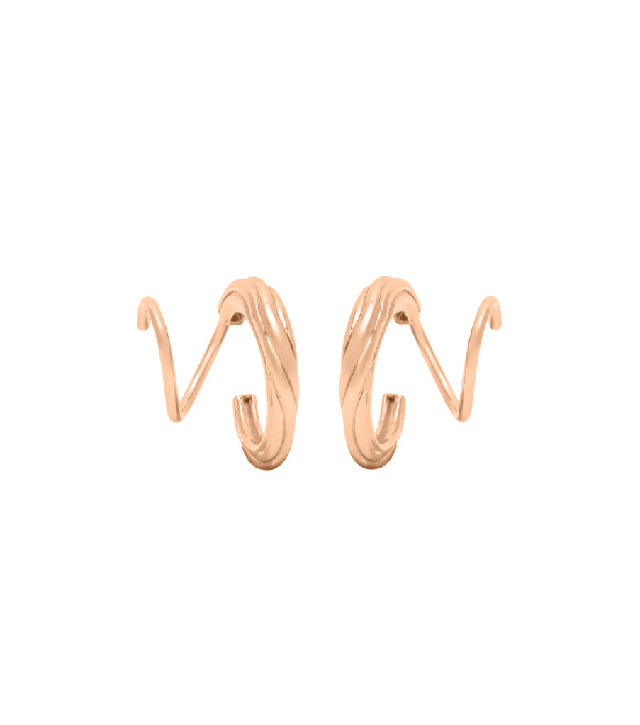 Oorbellen - carved twister