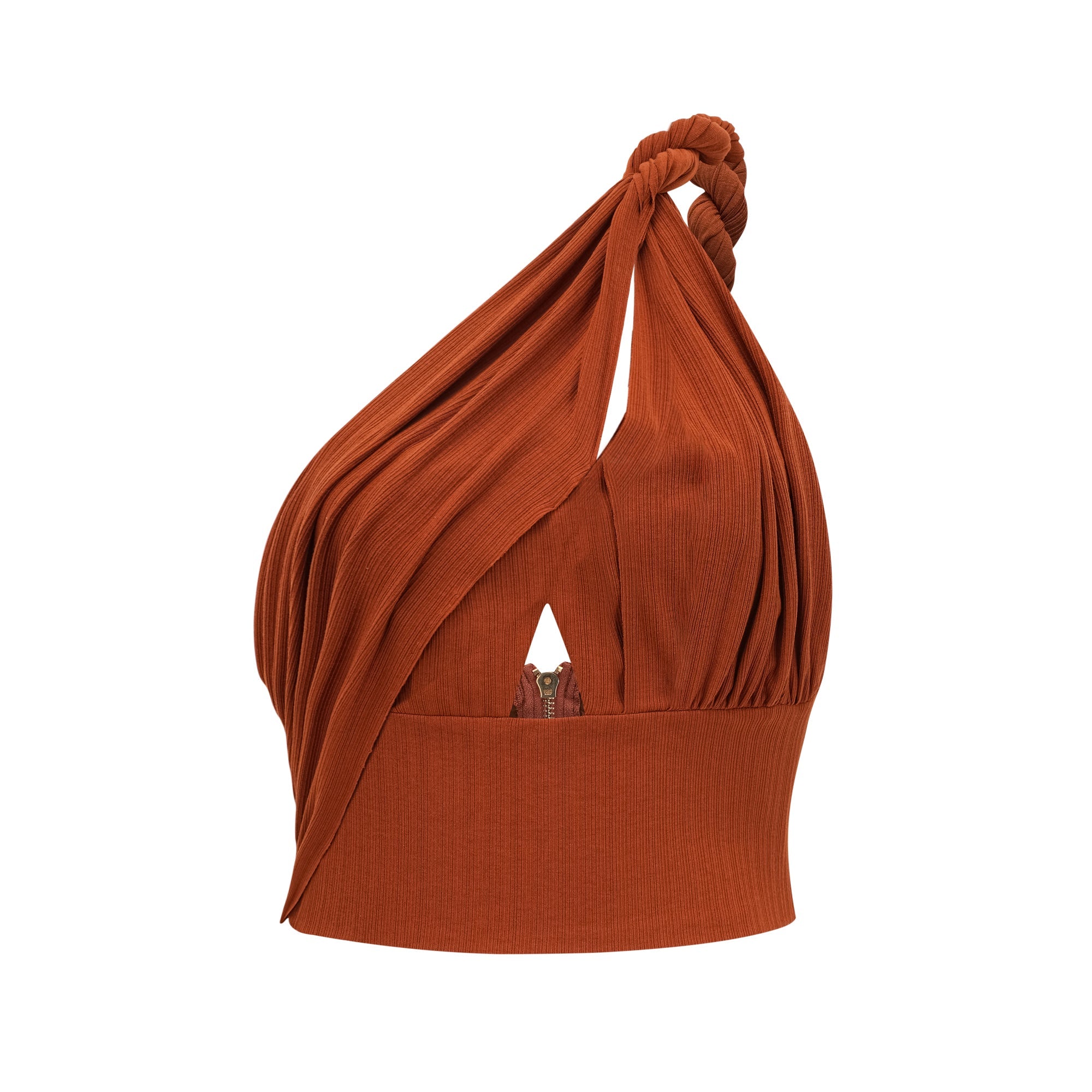 Célestine brunt matchande set med vriden utskuren topp och kjol