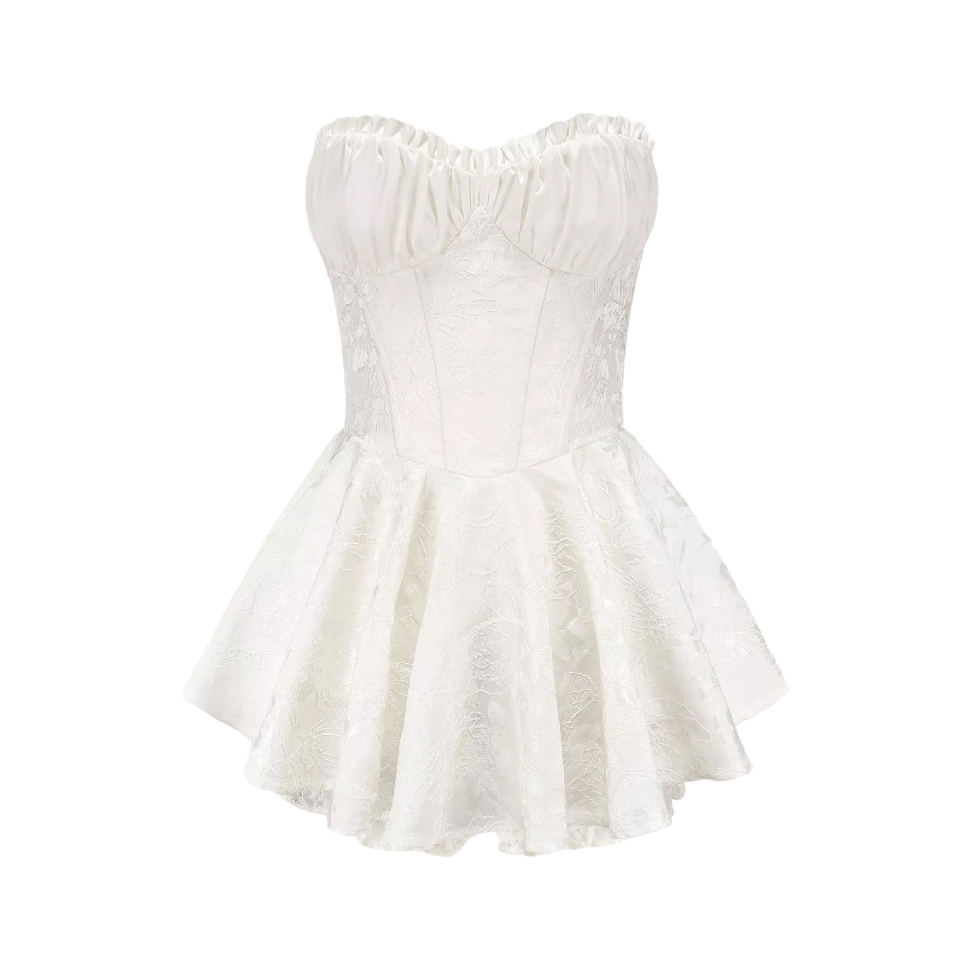 Airina spetsbroderad utsvängd miniklänning 