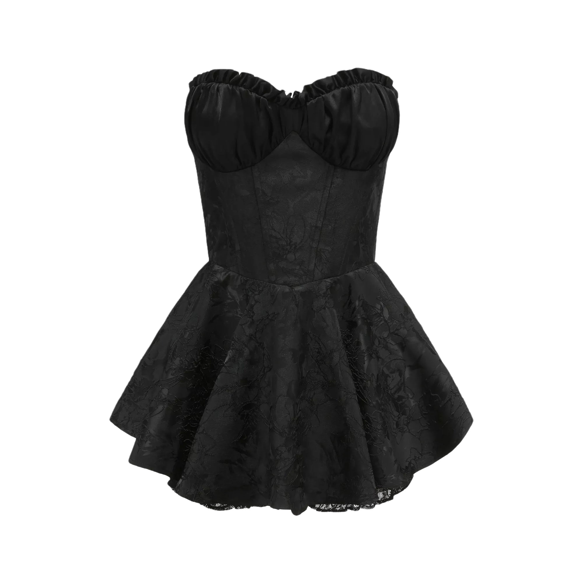 Airina spetsbroderad utsvängd miniklänning 