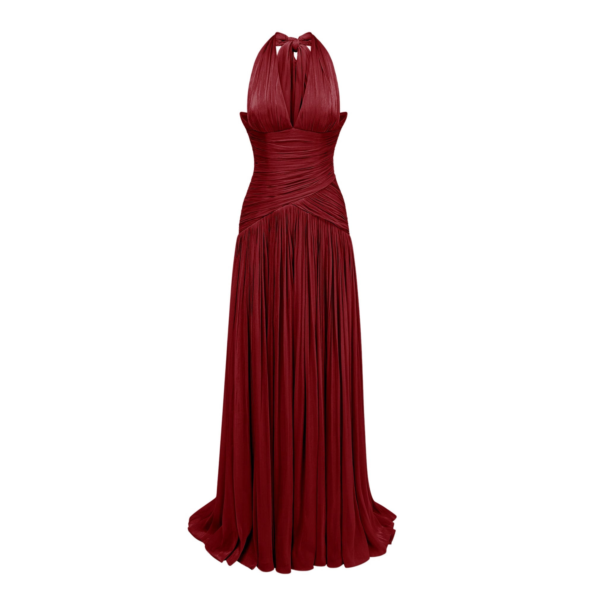 Uranie Red Gathered Maxi Dress