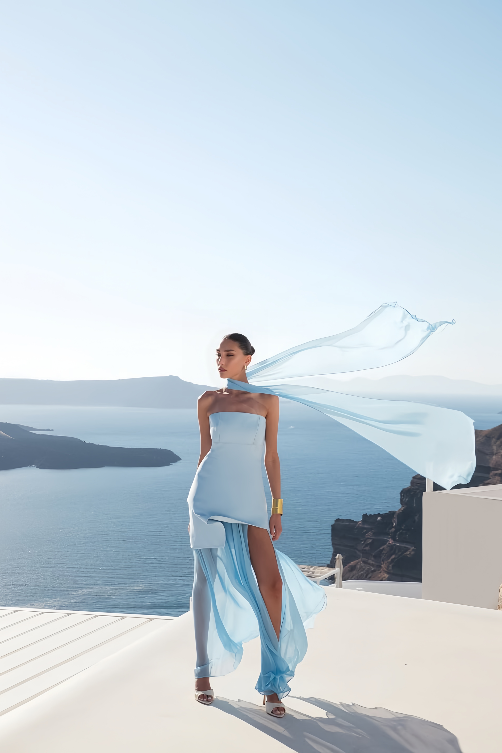 Solène Off-Shoulder Ruched Maxiklänning