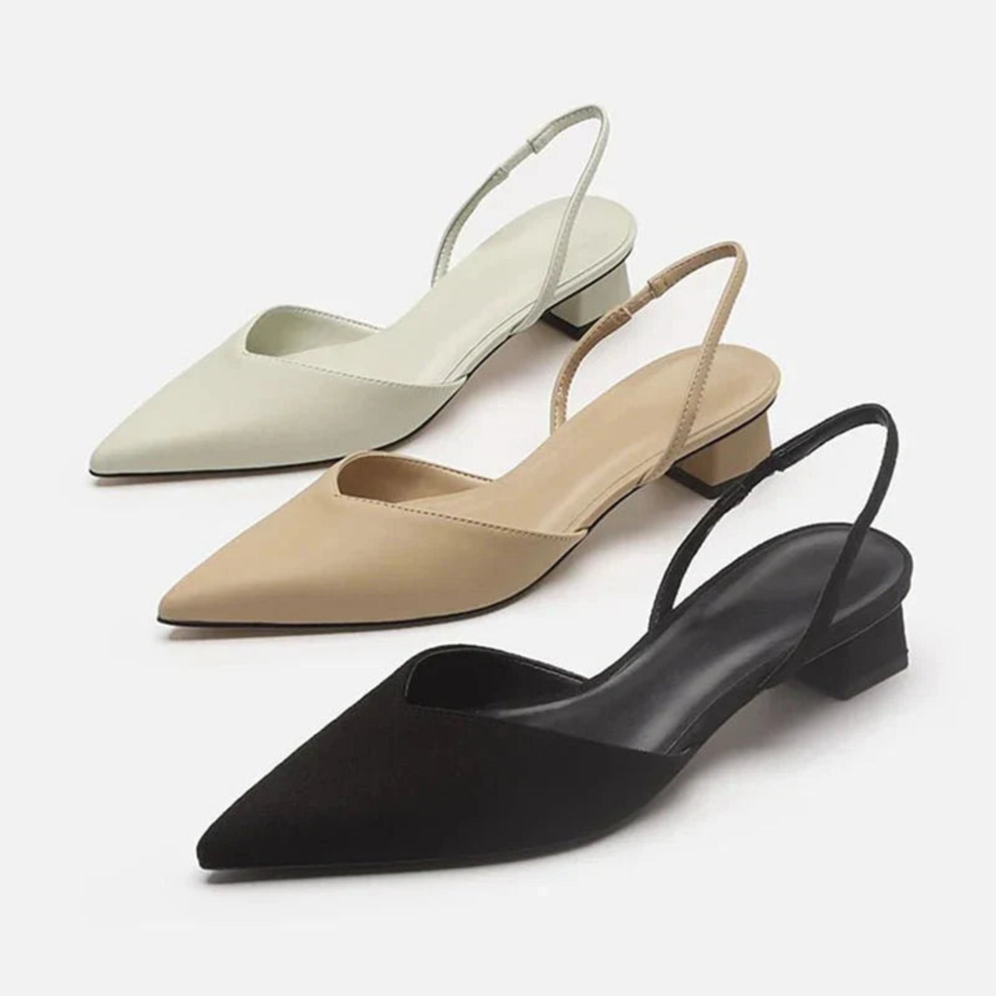 Femke | Trending Slingback Pumps met Lage Hak