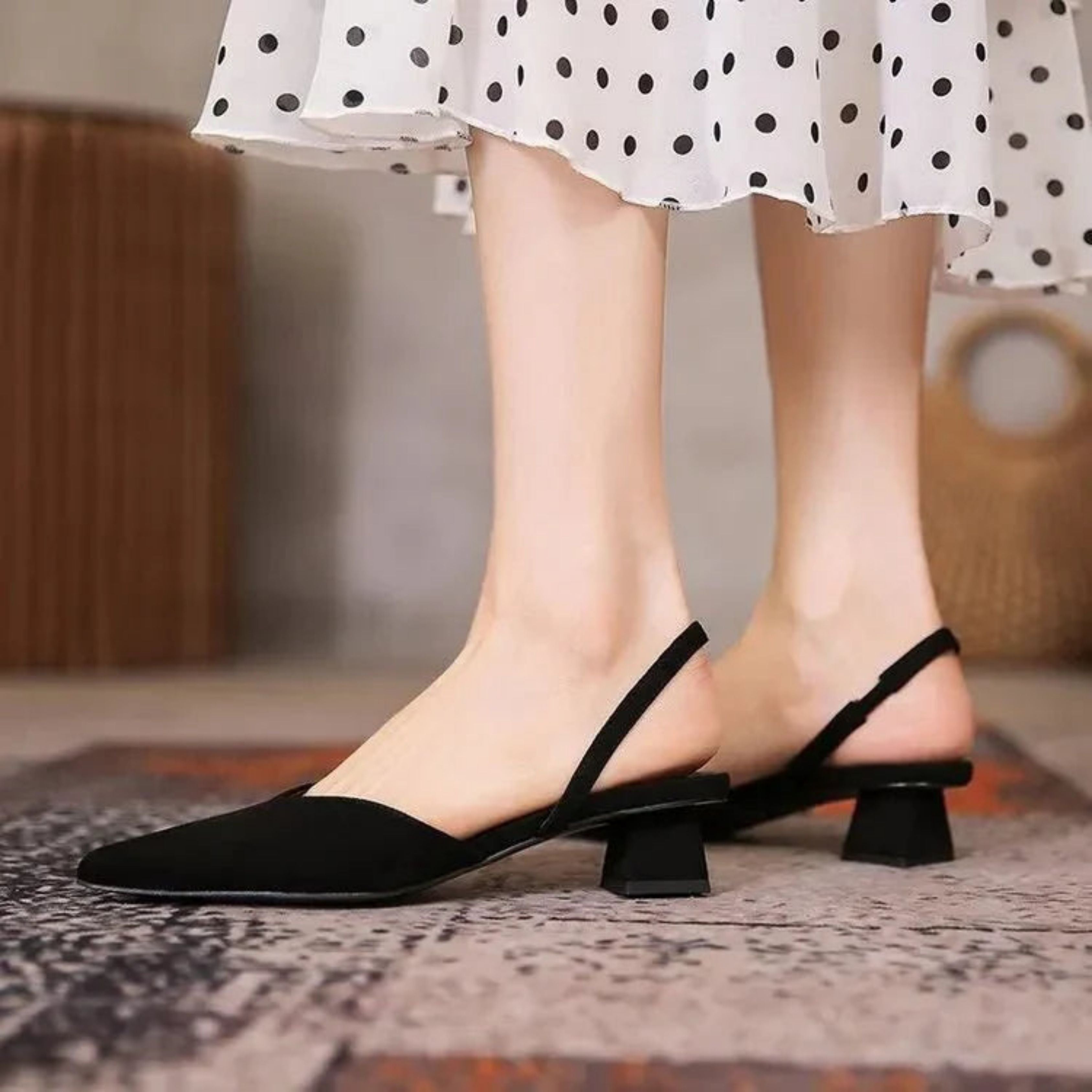 Femke | Trending Slingback Pumps met Lage Hak
