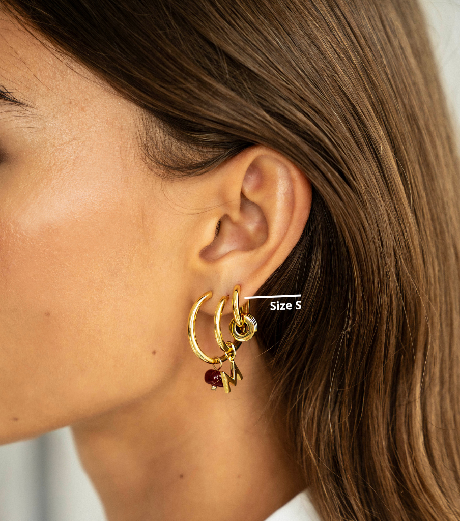 Oorbellen - basic round S