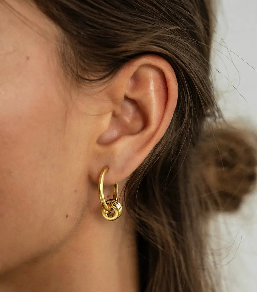 Oorbellen - basic round M