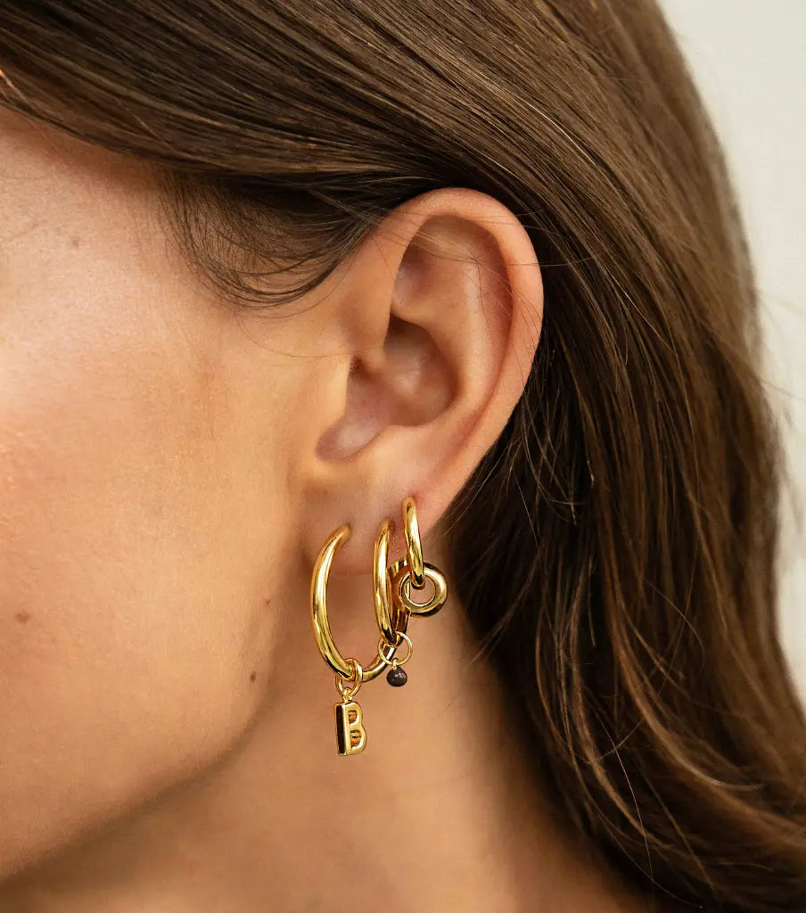 Oorbellen - basic round M