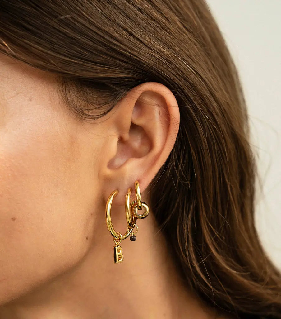 Oorbellen - basic round L