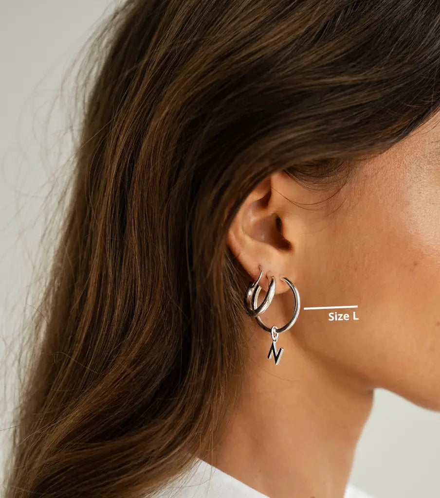 Oorbellen - basic round L