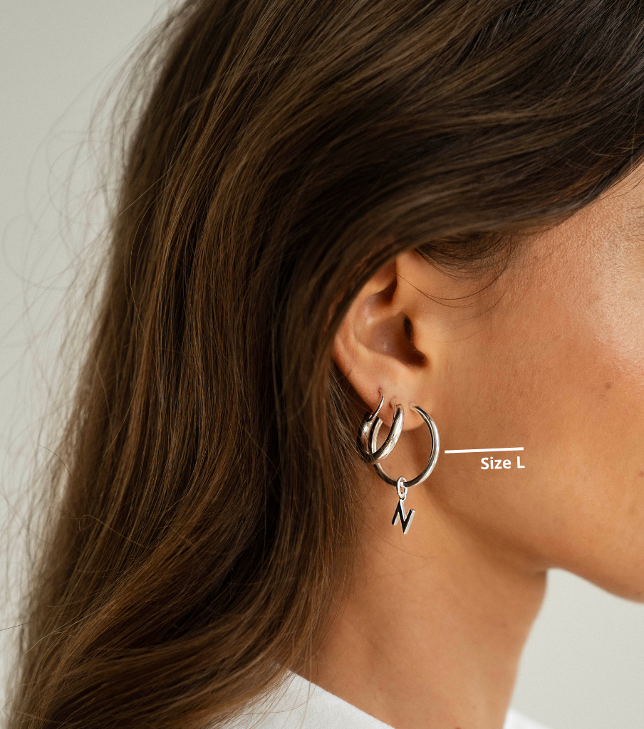 Oorbellen - basic round L