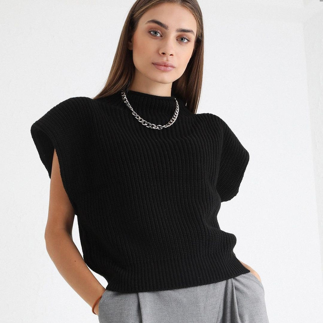 Jianna | Turtleneck Pullover met Korte Mouwen