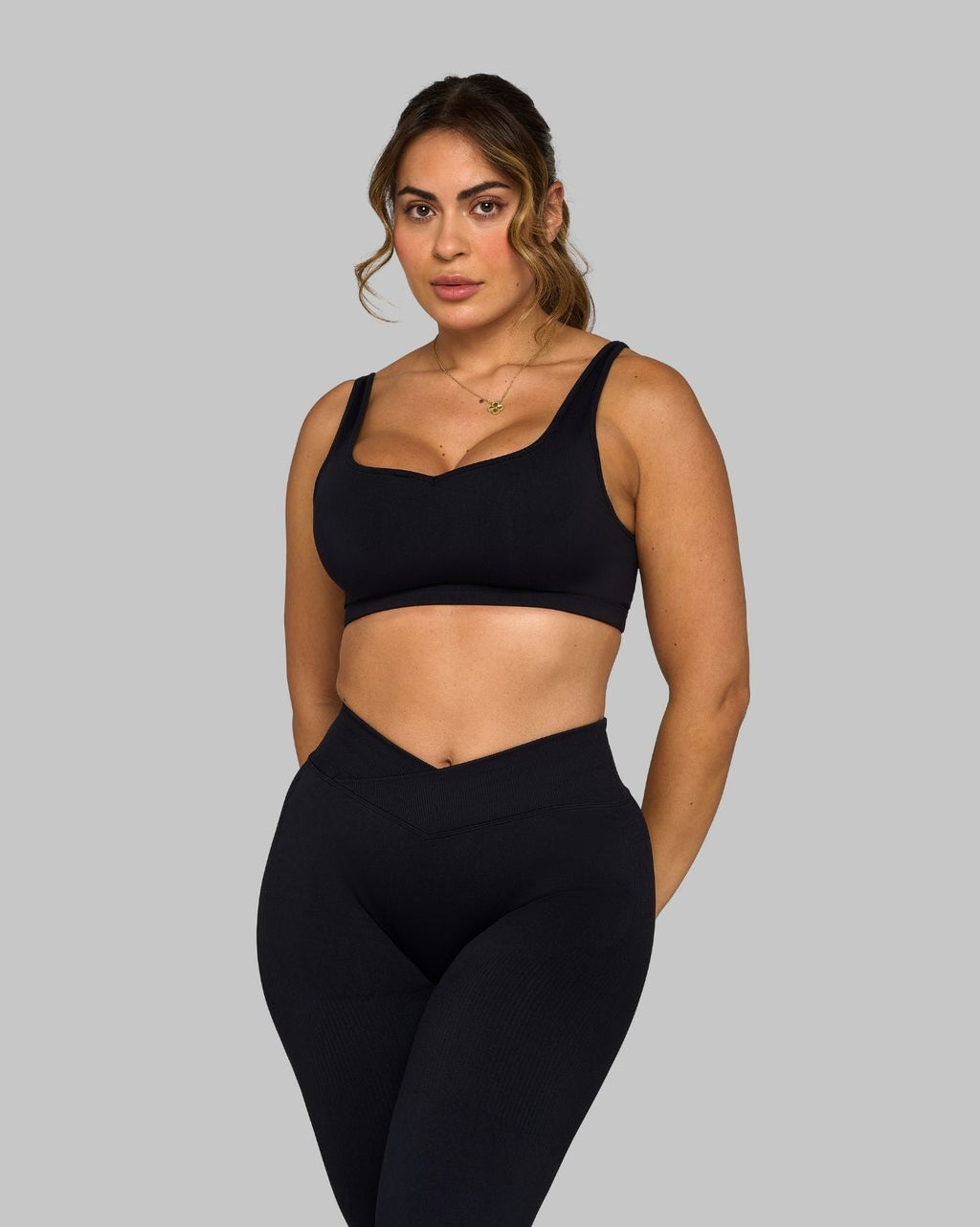 Chiara Sweetheart Impact Bra | Pure Black