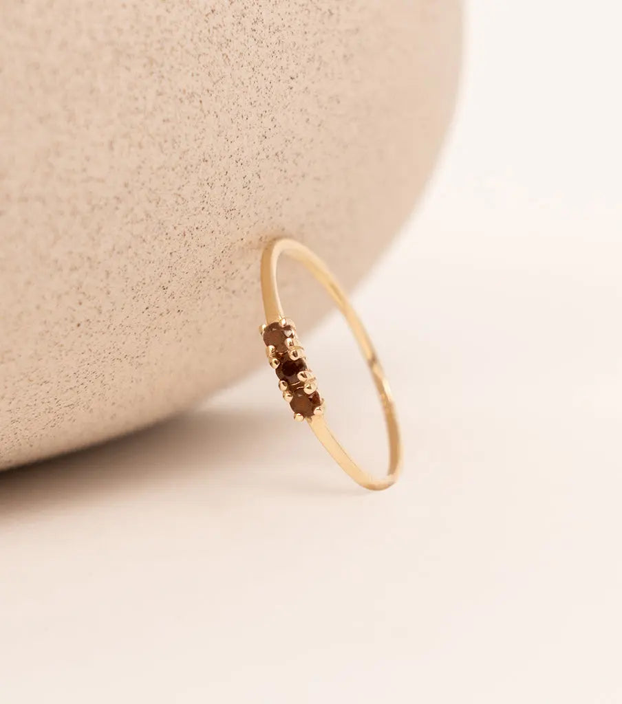 Ring 14k - smoky quartz