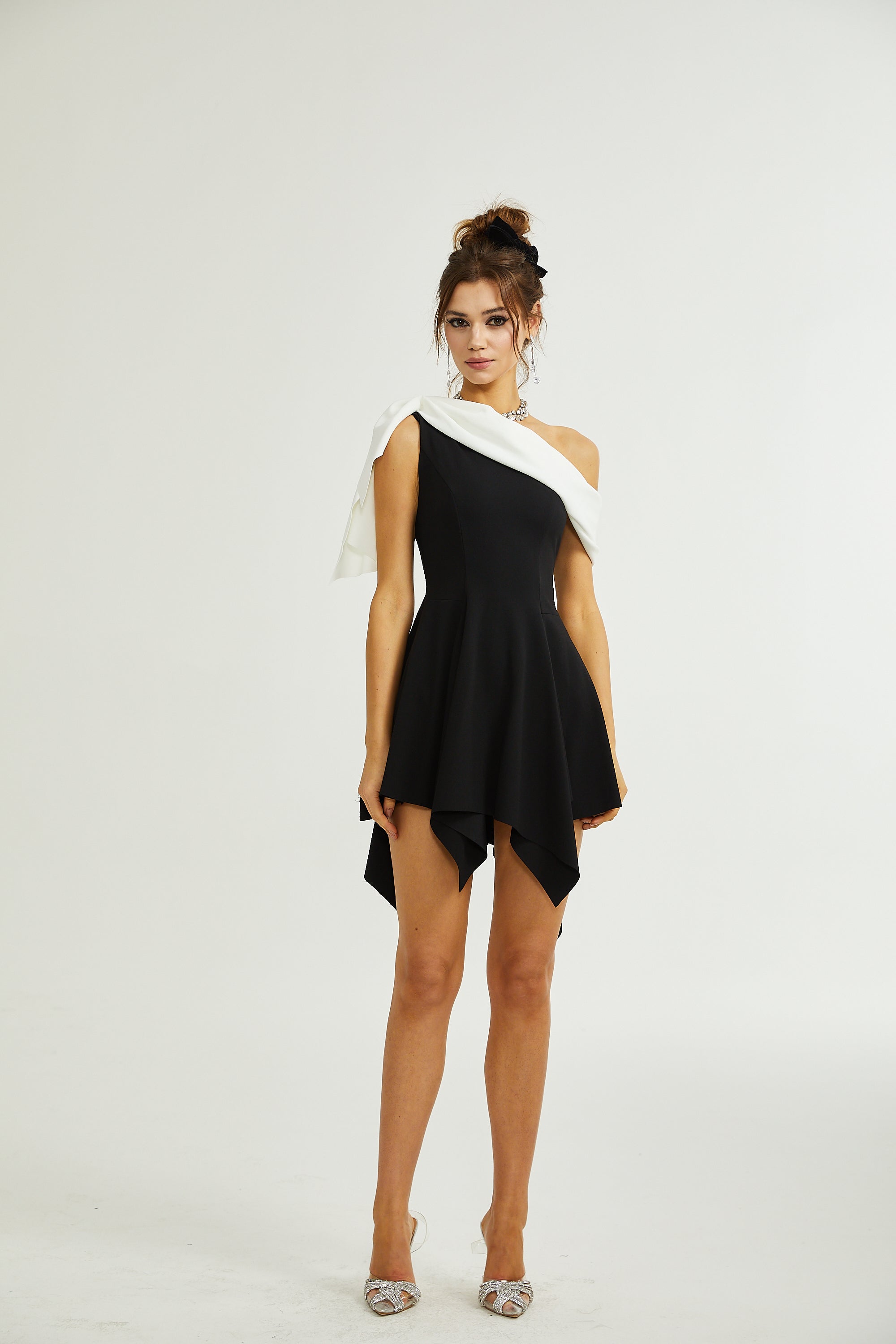 Émeline asymmetrical mini dress