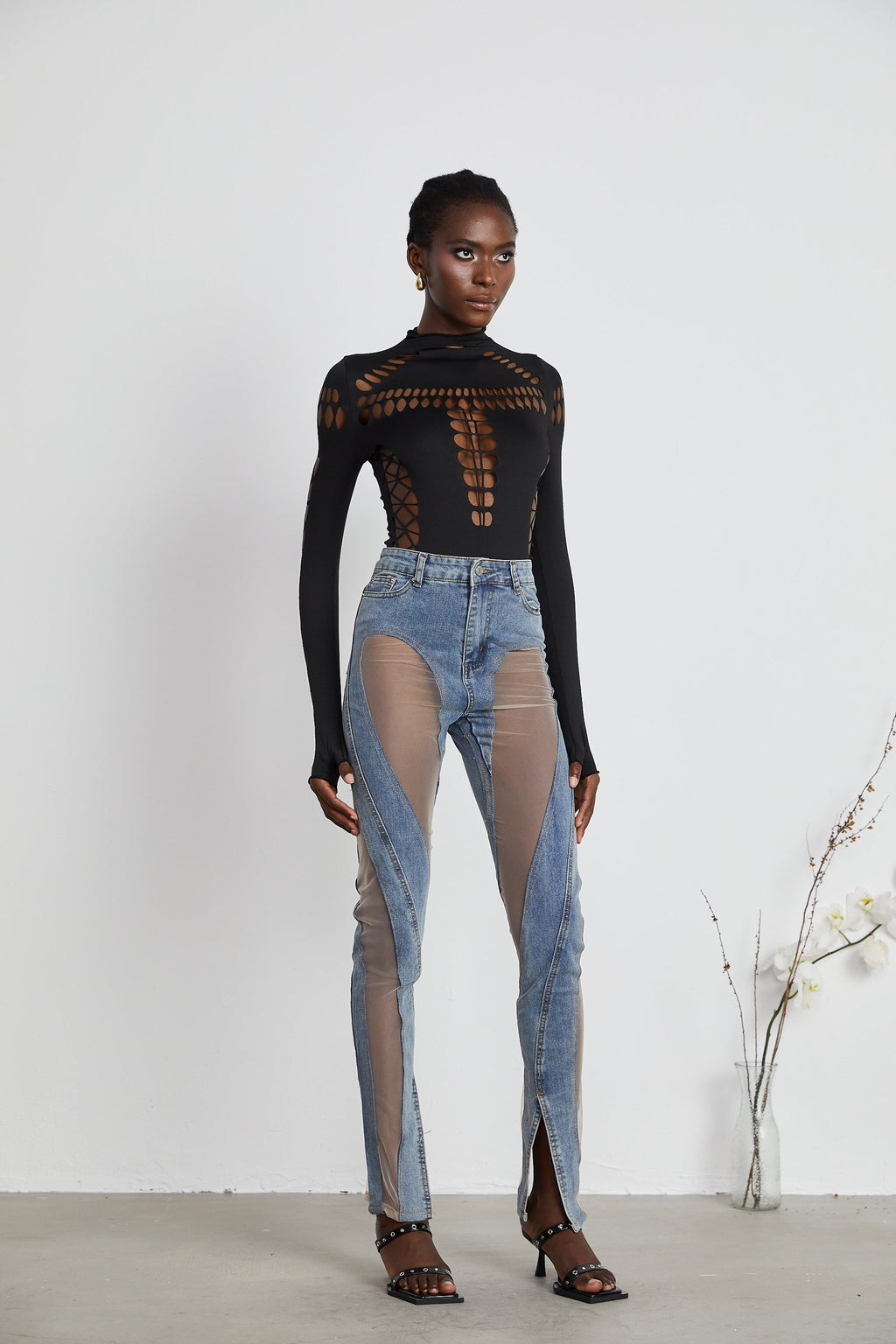 Capriana Long-Sleeve Cutout Bodysuit
