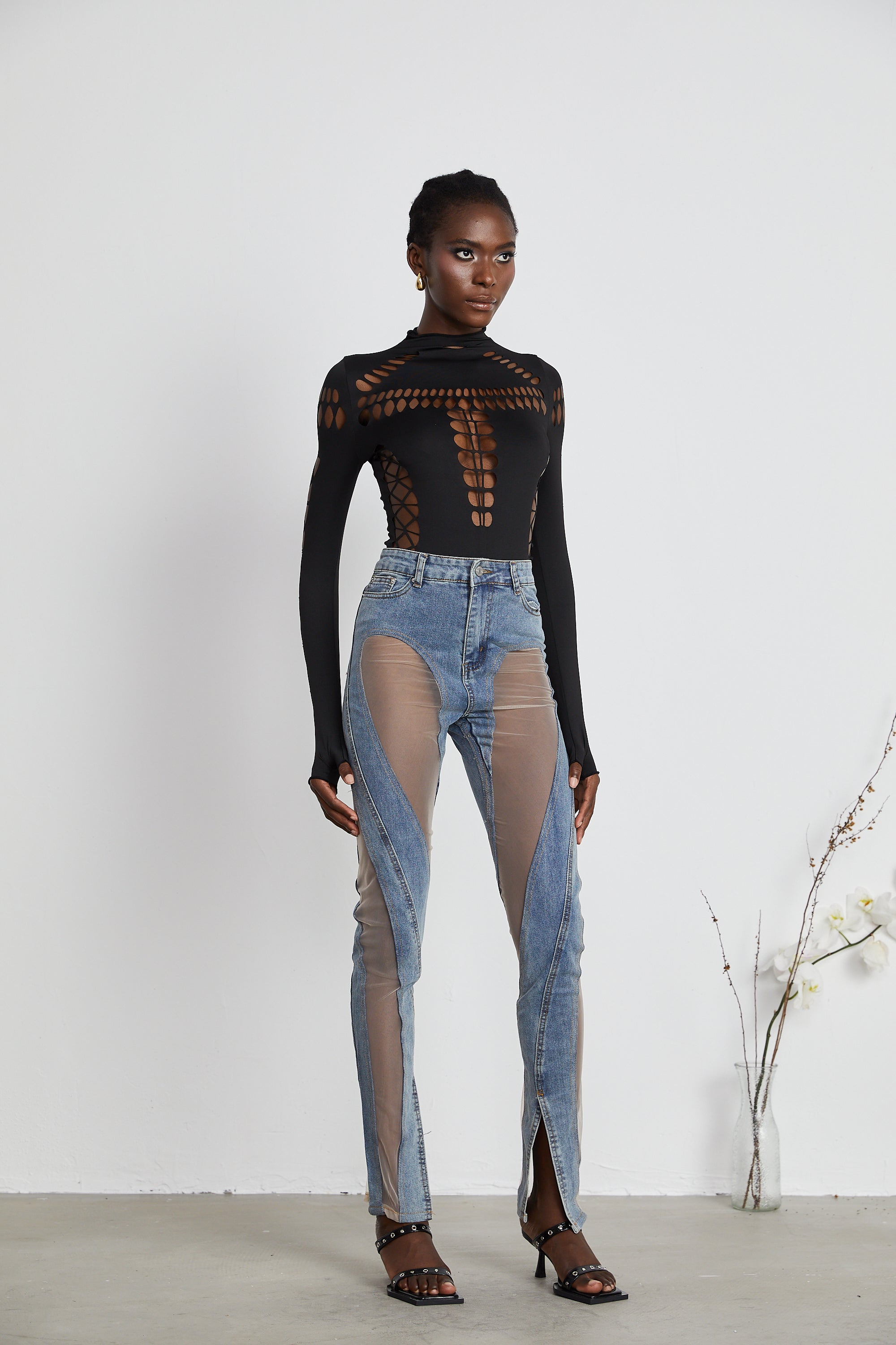 Capriana Long-Sleeve Cutout Bodysuit