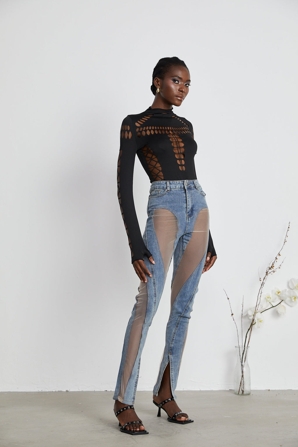 Capriana Long-Sleeve Cutout Bodysuit