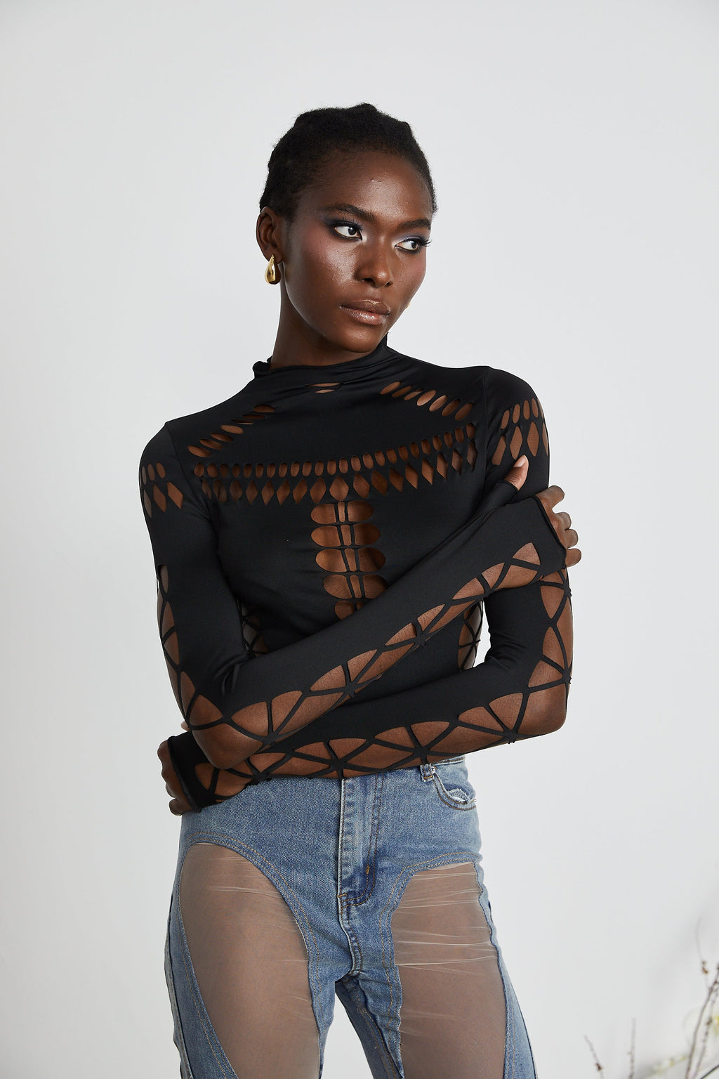 Capriana Long-Sleeve Cutout Bodysuit