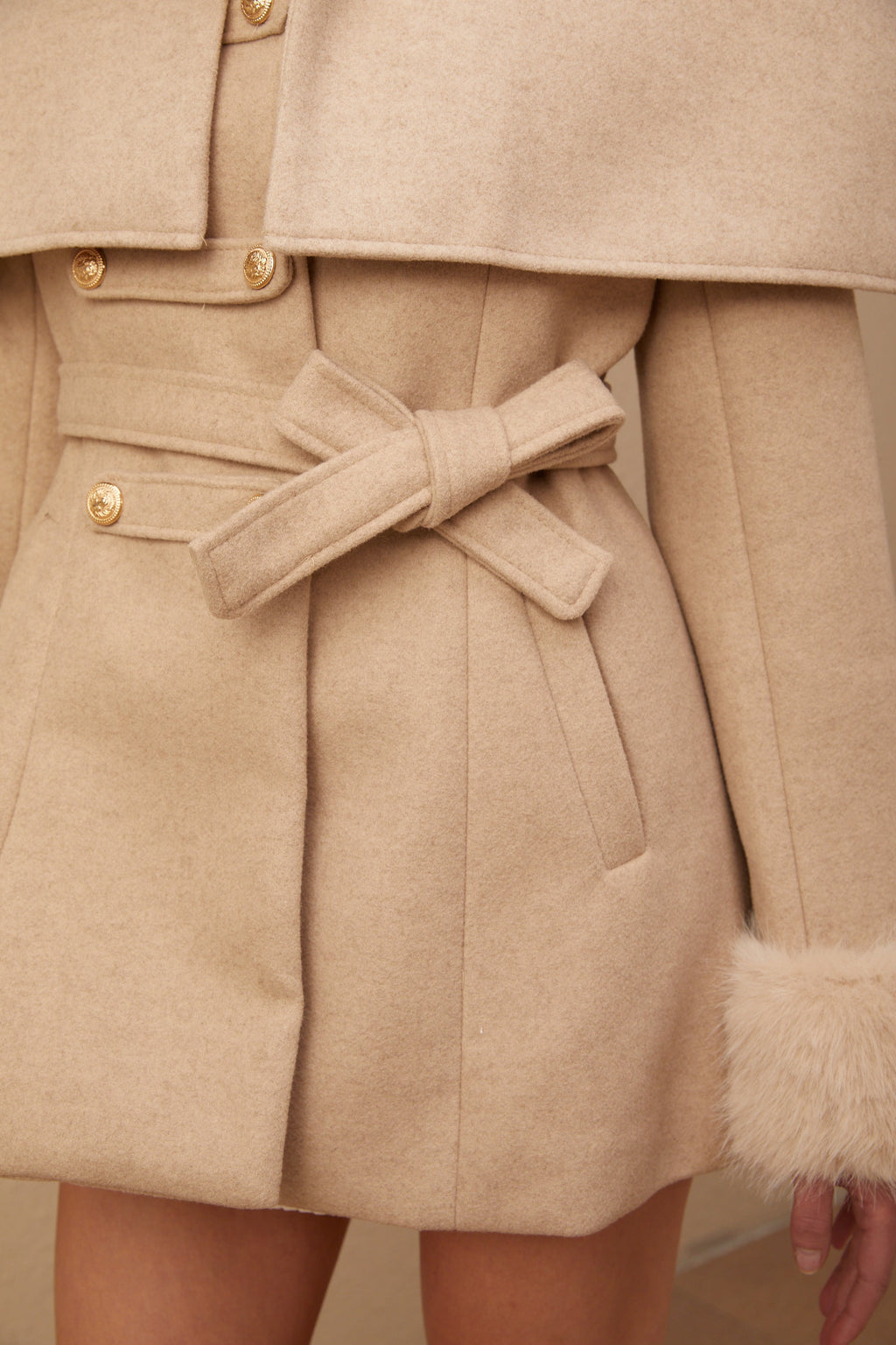 Rosella avtagbar kappa i fuskpäls