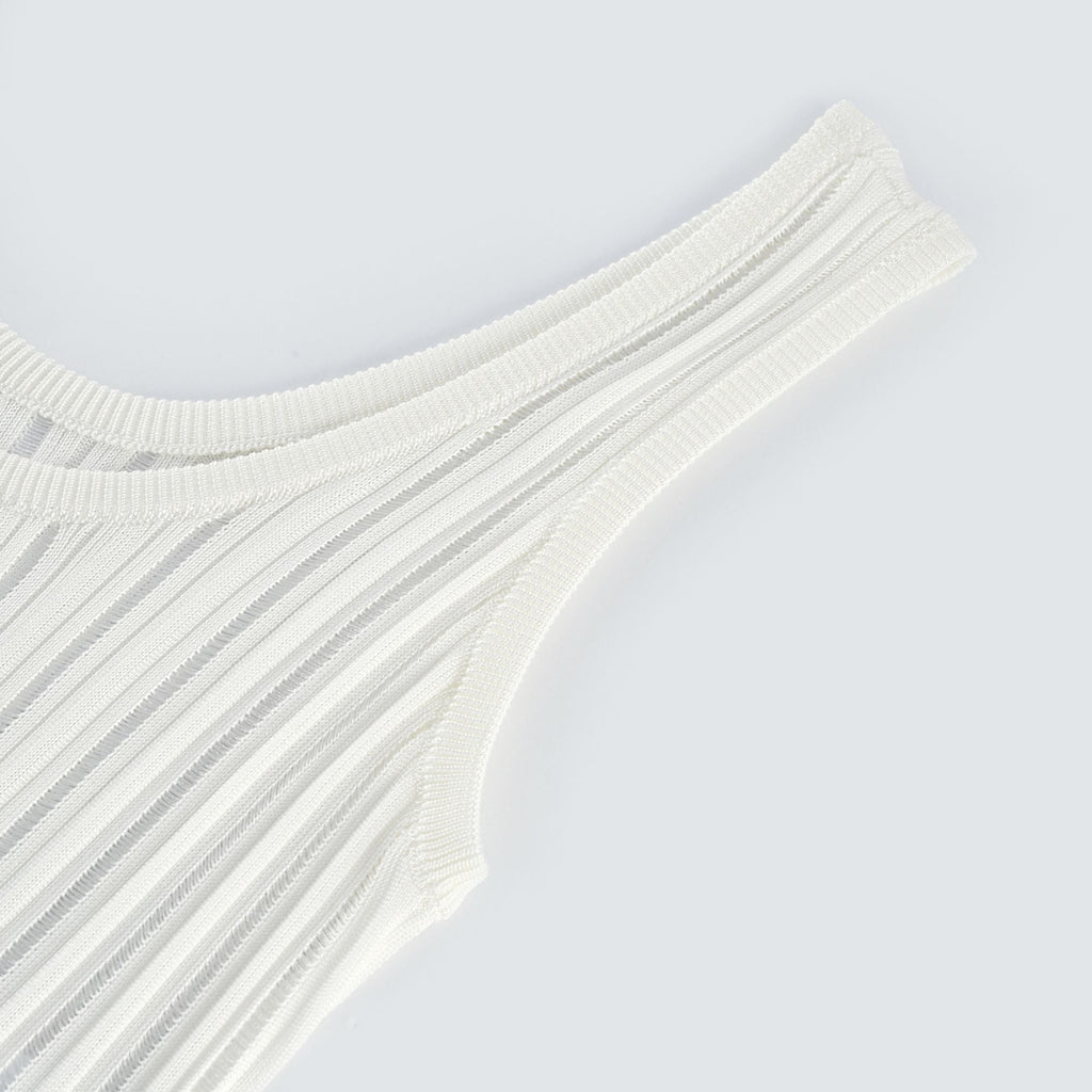 Noémie white cut-out pleated mini dress