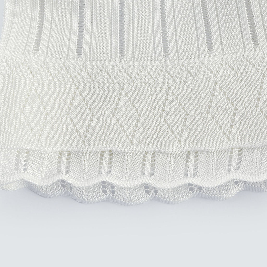 Noémie white cut-out pleated mini dress