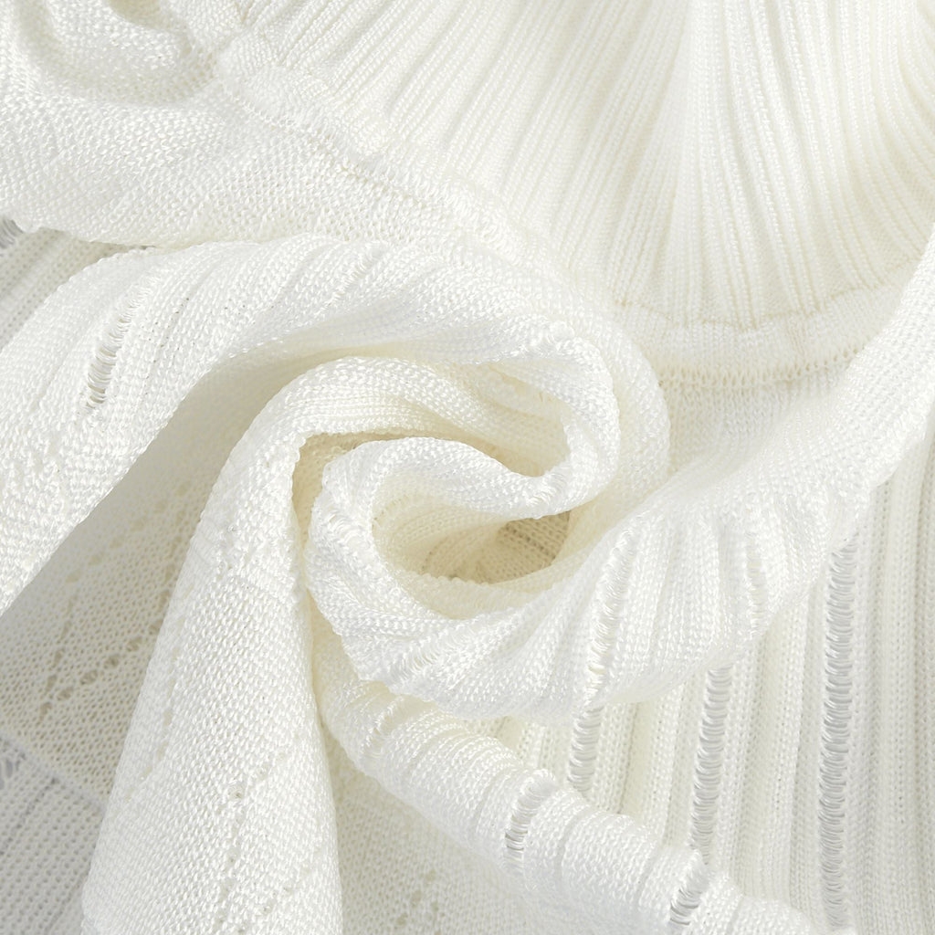 Noémie white cut-out pleated mini dress