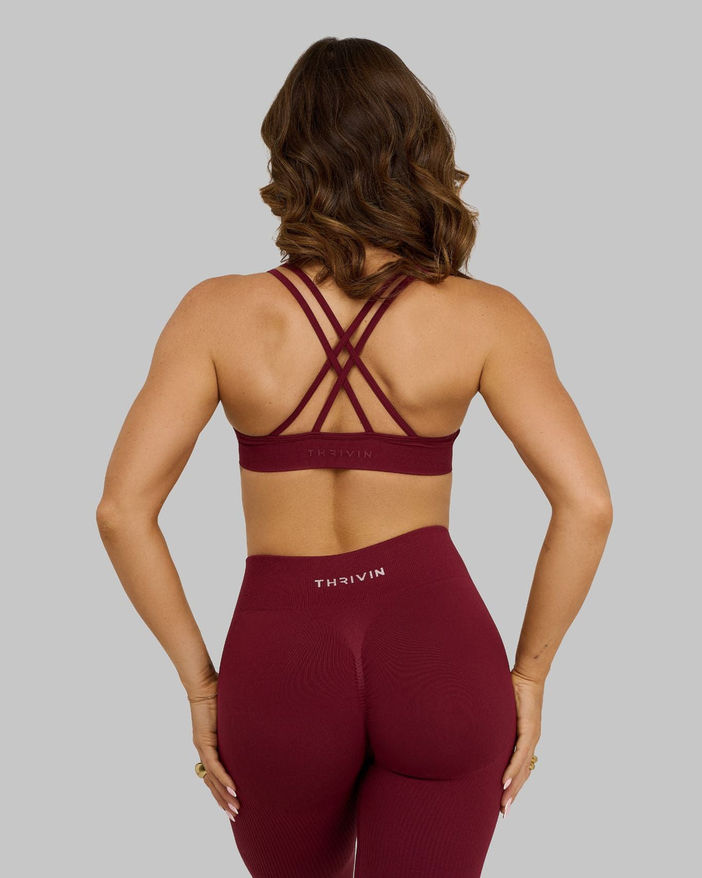 Elevate V-Neck Sculpt Seamless Bra | Fine Wine