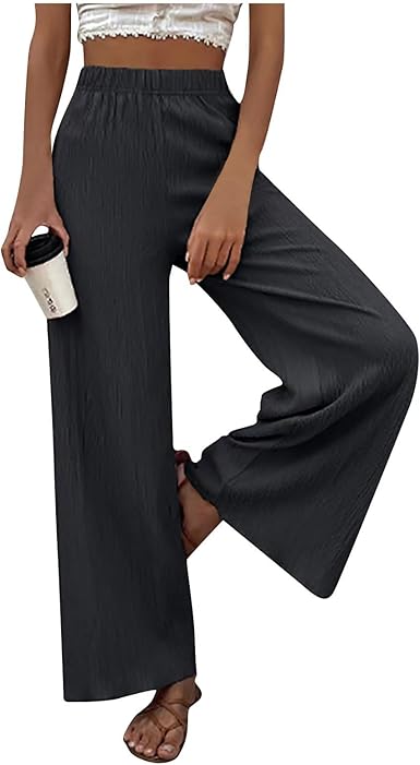 Myrella | Wijde Dames Broek Met Hoge Taille