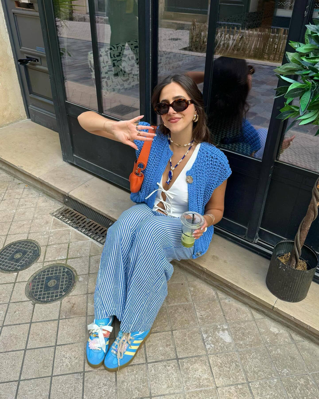 Elena | Mouwloos Gebreid Vest Met Zakken