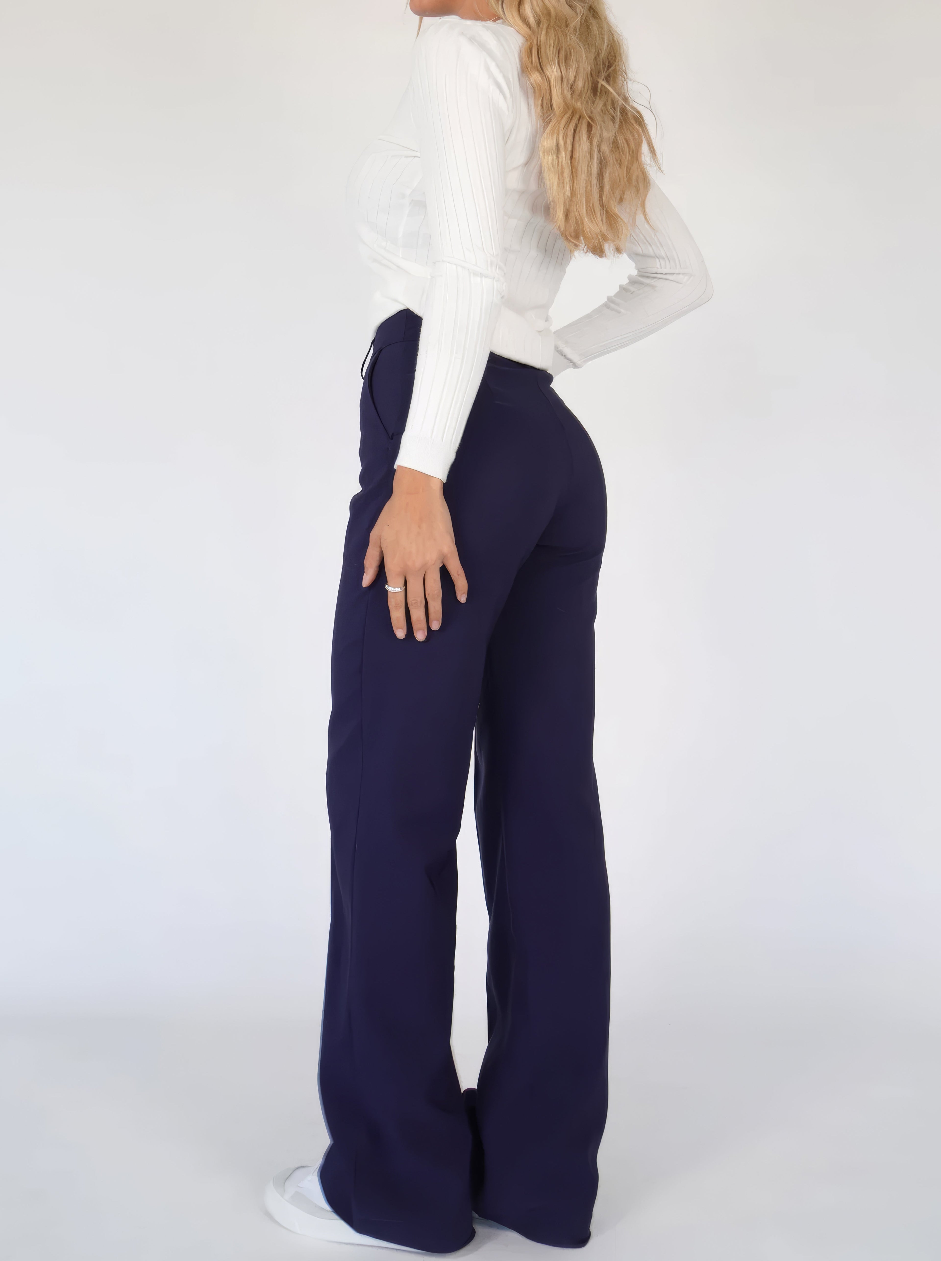 Beau | High-Waist Pantalon Met Rechte Pijpen