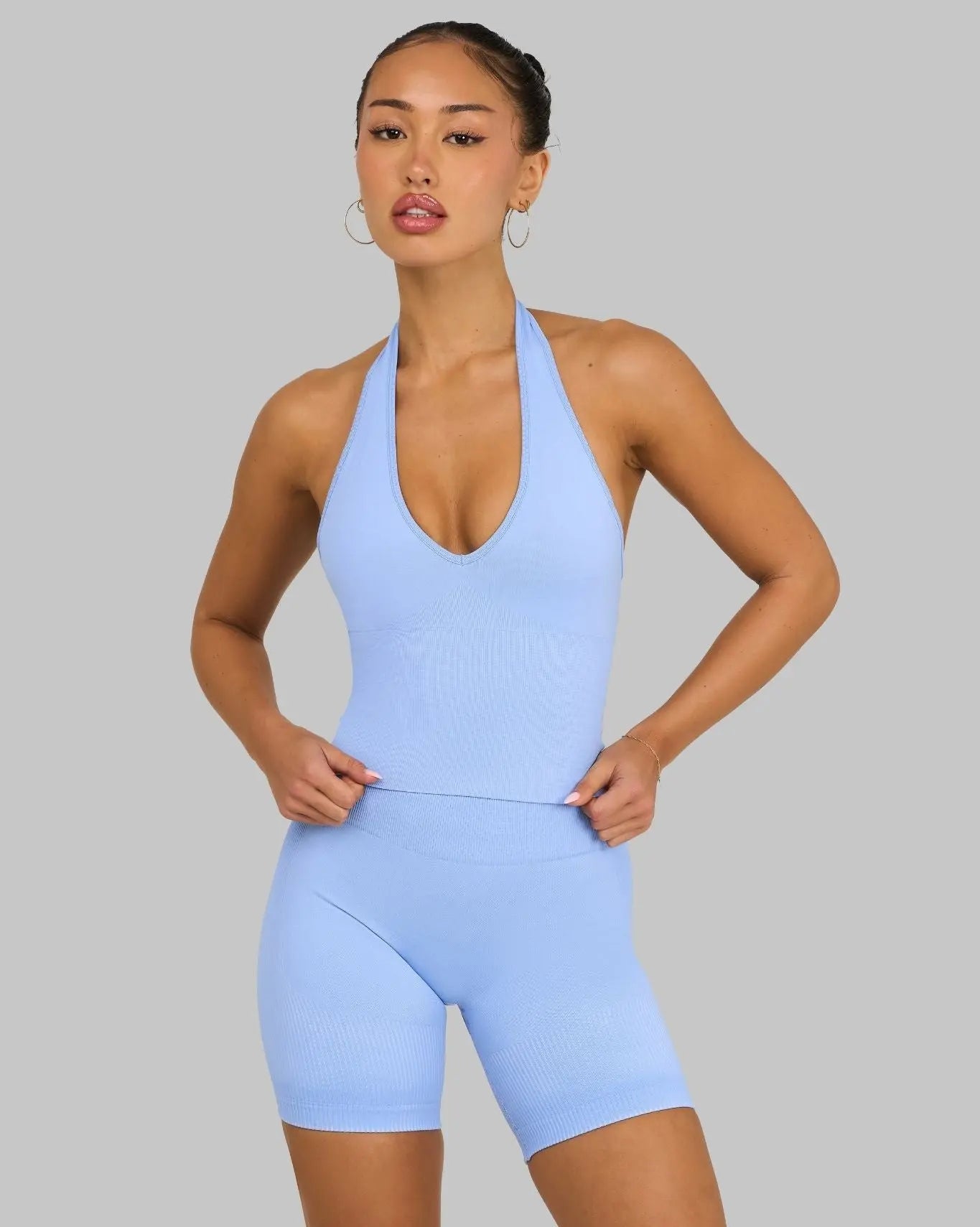 Chiara Sculpting Shapewear Top Halterneck | Glacier