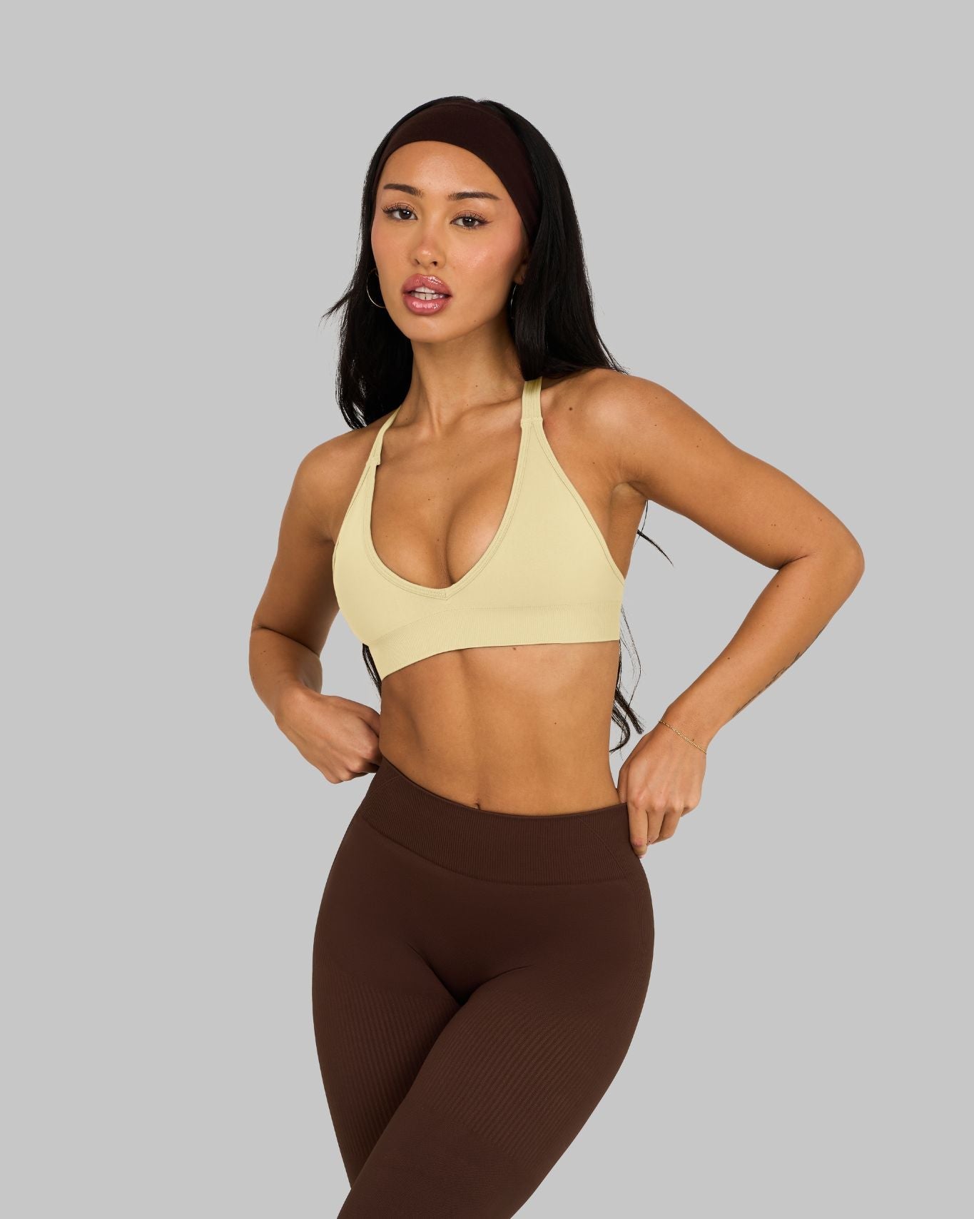 Chiara V-Neck Sculpt Seamless Bra | Lemon Sorbet