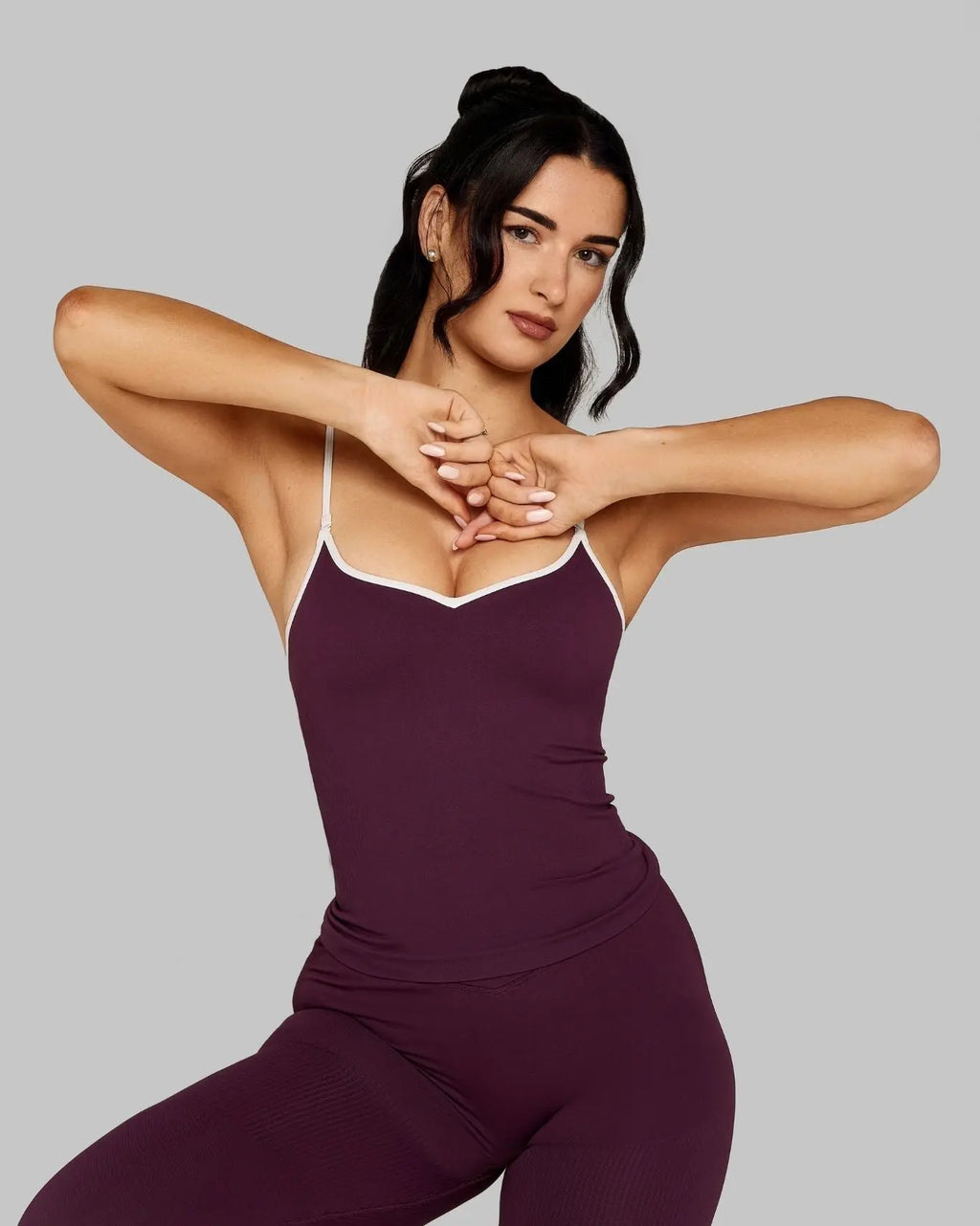 Outline Sweetheart Tanktop | Winter Plum
