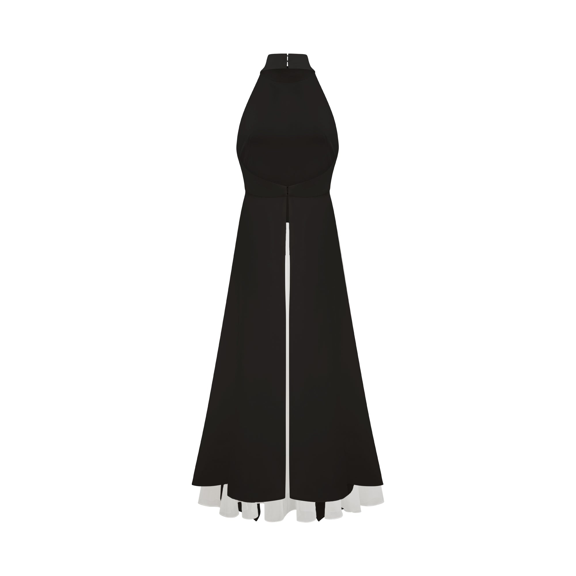 Inés halterneck layered long dress