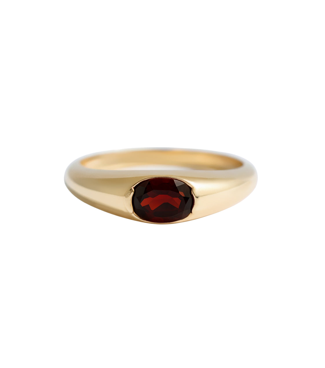 Ring 14k - deep garnet