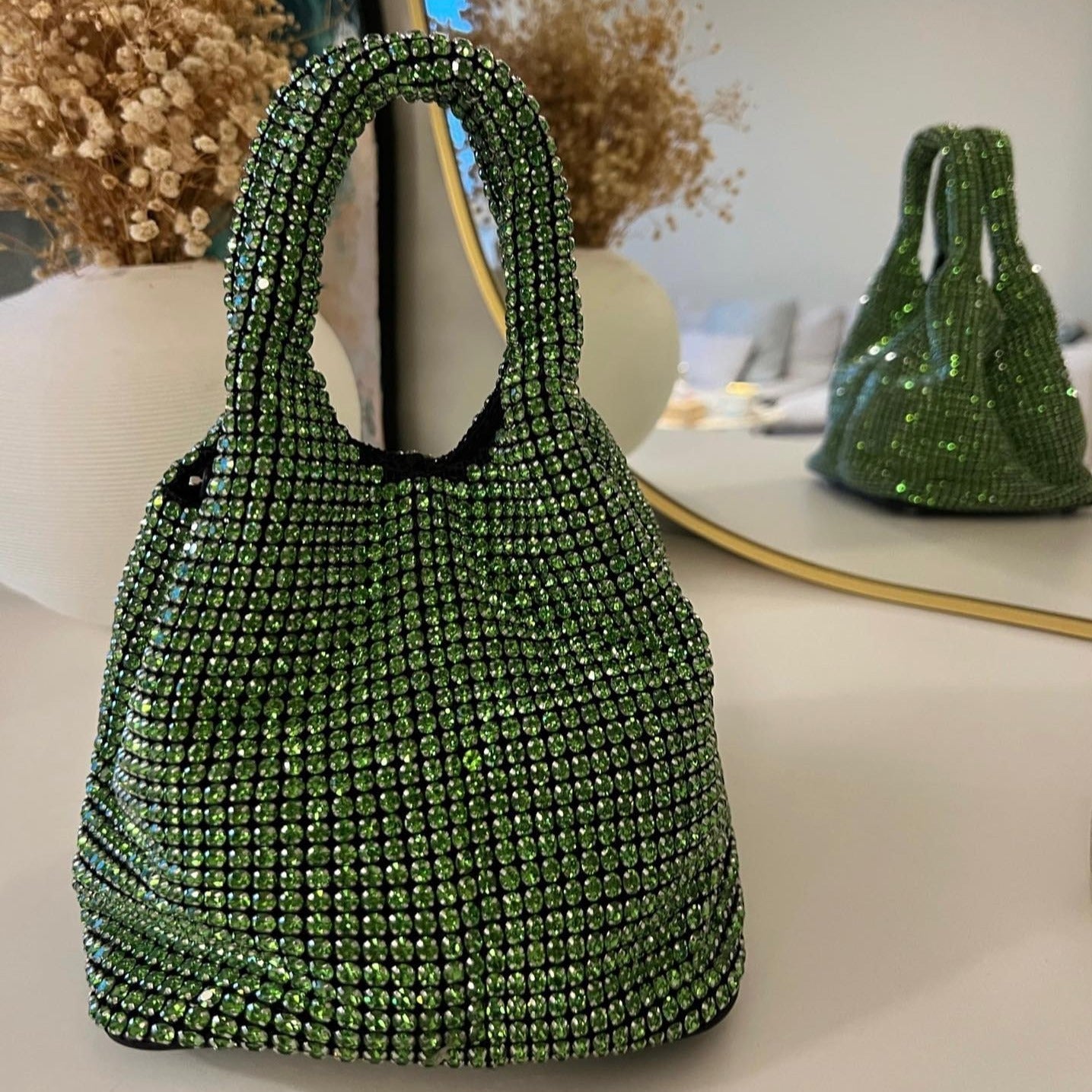 Glamoureuze Mini Handtas met Strass Detail