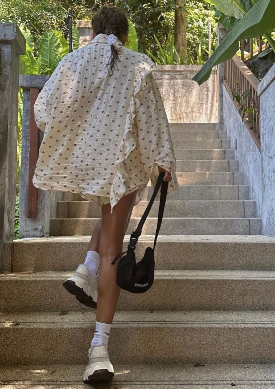 Musiala | Bomullsset med hjärtmönster – Damset i två delar