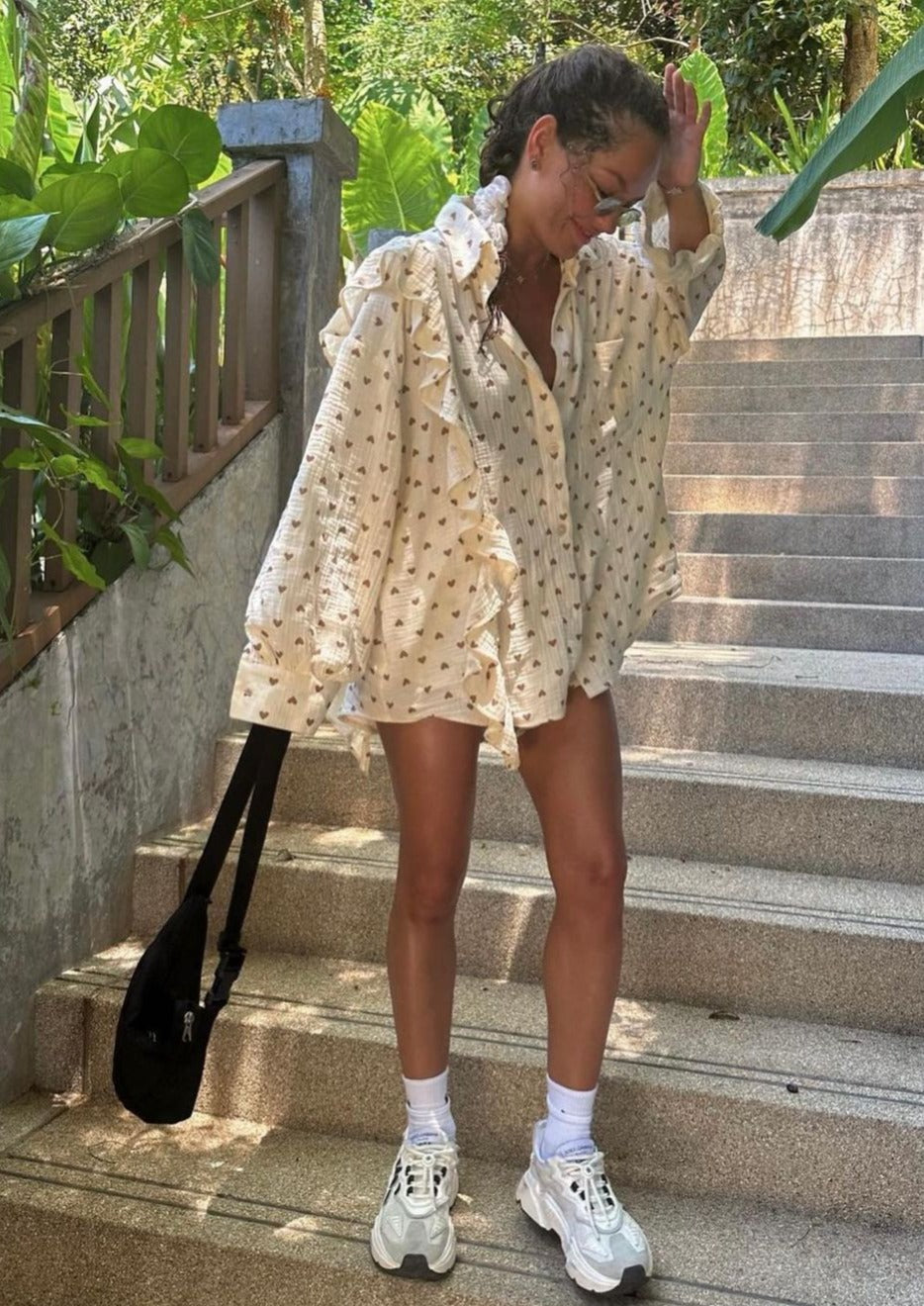 Musiala | Bomullsset med hjärtmönster – Damset i två delar