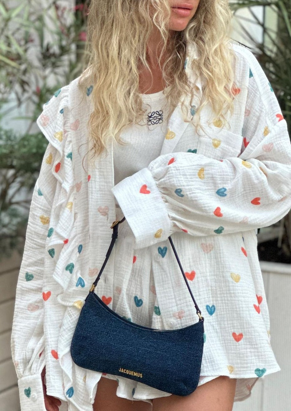 Jenika | Loungeset i bomull med hjärtmönster - Somrigt och snyggt