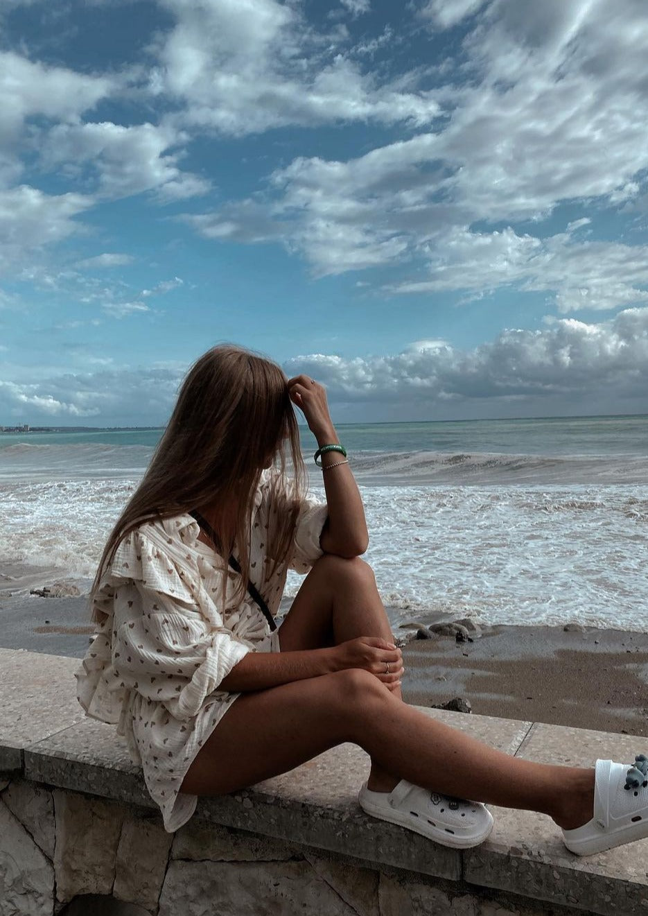 Musiala | Bomullsset med hjärtmönster – Damset i två delar