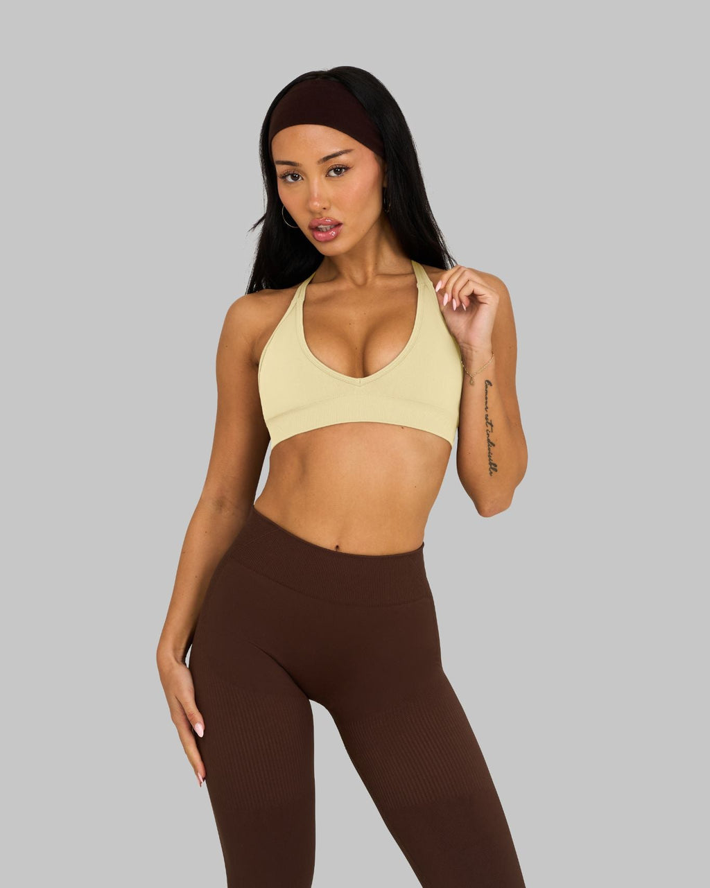 Chiara V-Neck Sculpt Seamless Bra | Lemon Sorbet