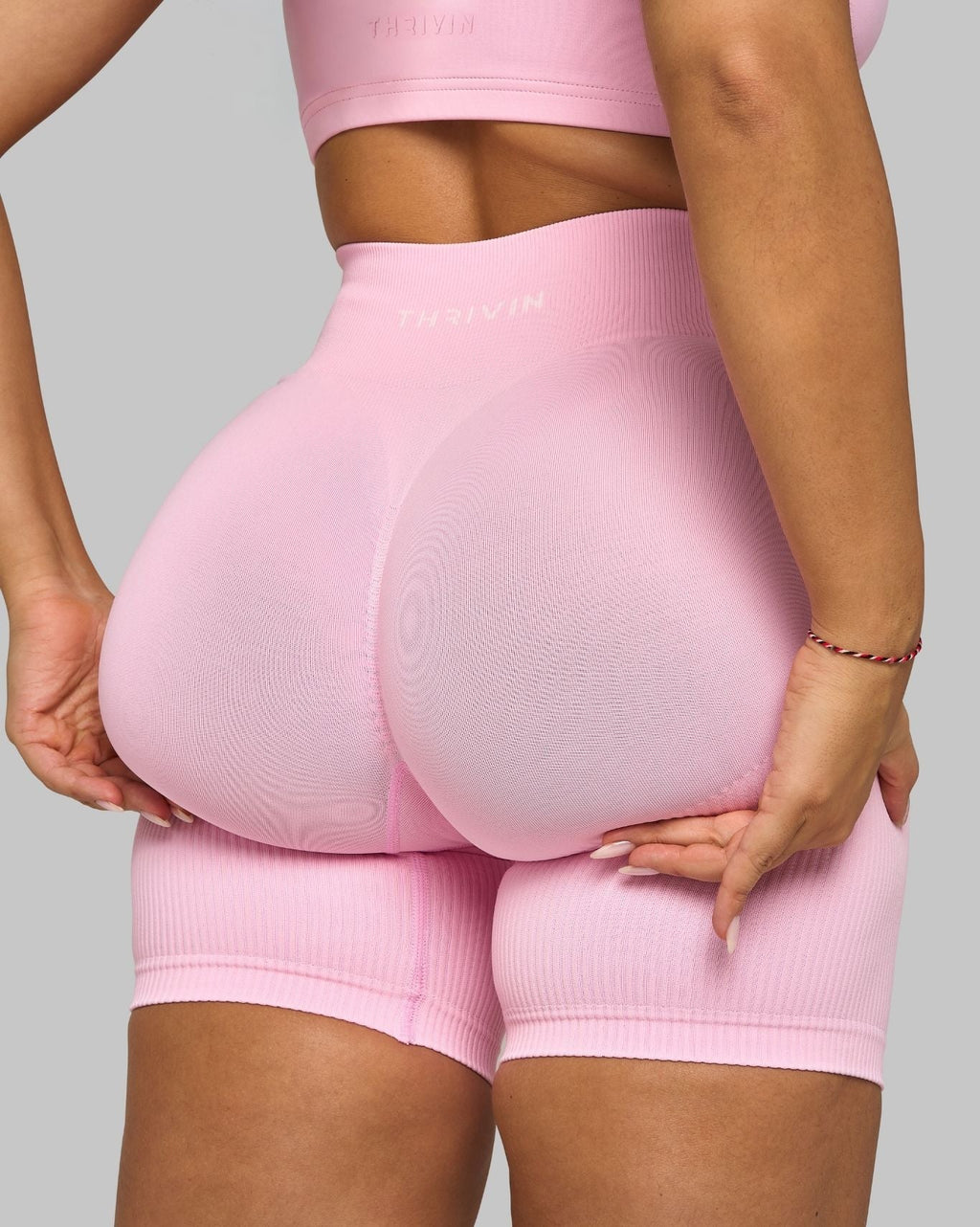 Chiara Ribbed Contour Shorts | Candy Pink