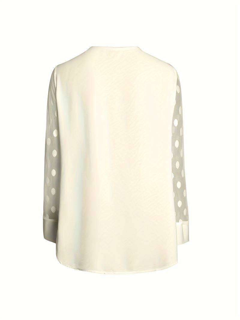 Noelia | Stijlvolle Top met Doorzichtige Lange Mouwen