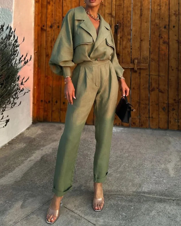 Pilar | Elegant Ruimvallend Tweedelig Pak voor Dames