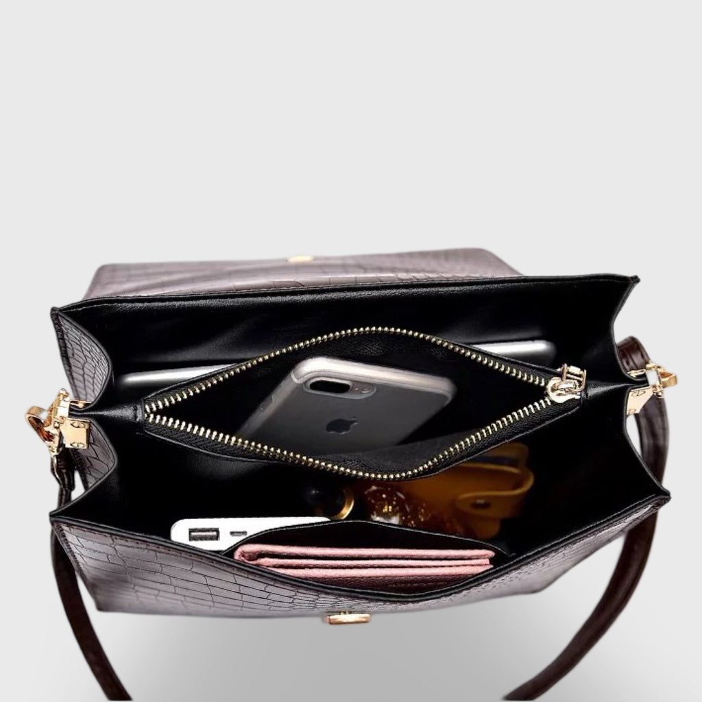 Diek | Maxi Croc Schoudertas - Crossbody