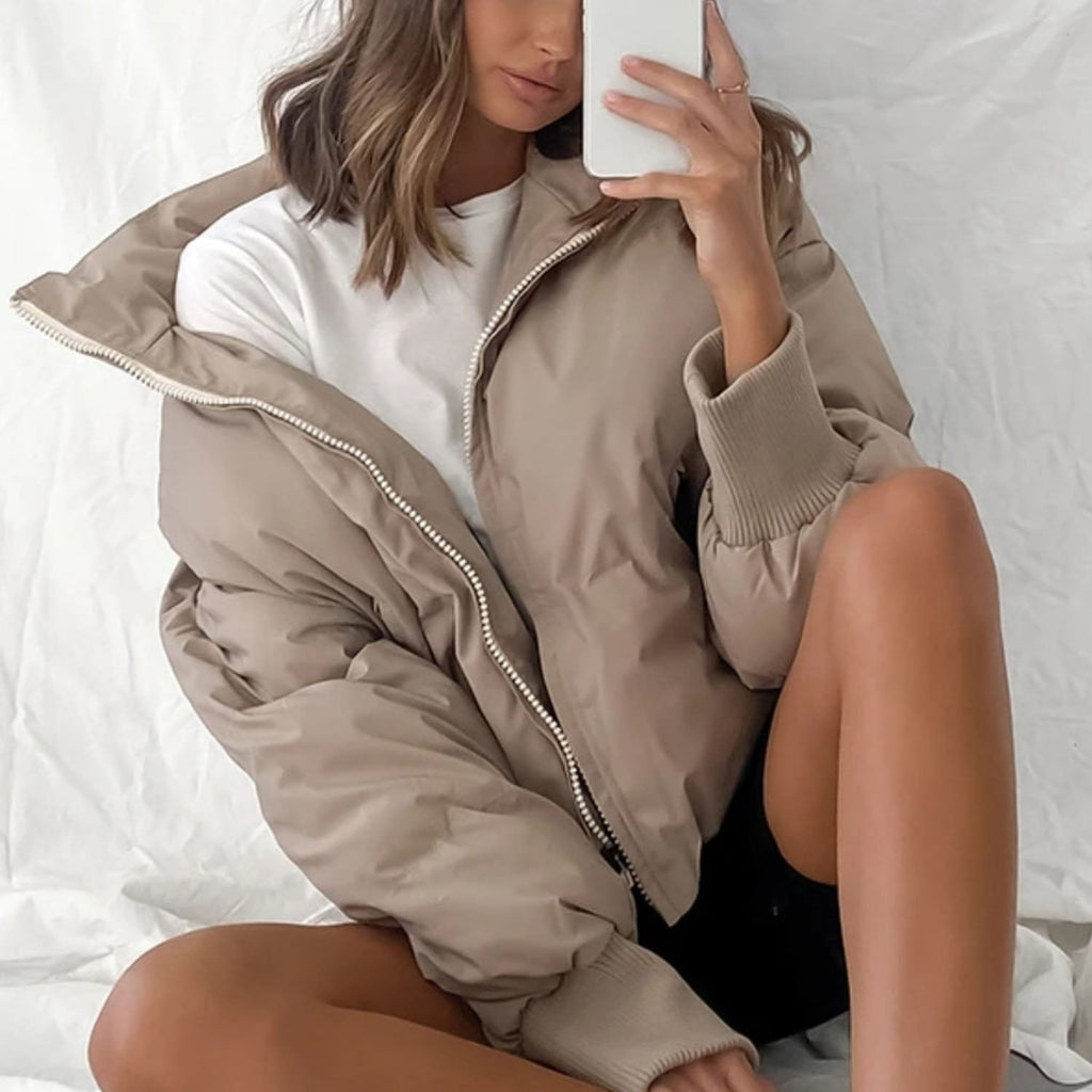 Timona | Cropped Donsjas Dames – Oversized, Warm, Licht & Stijlvol