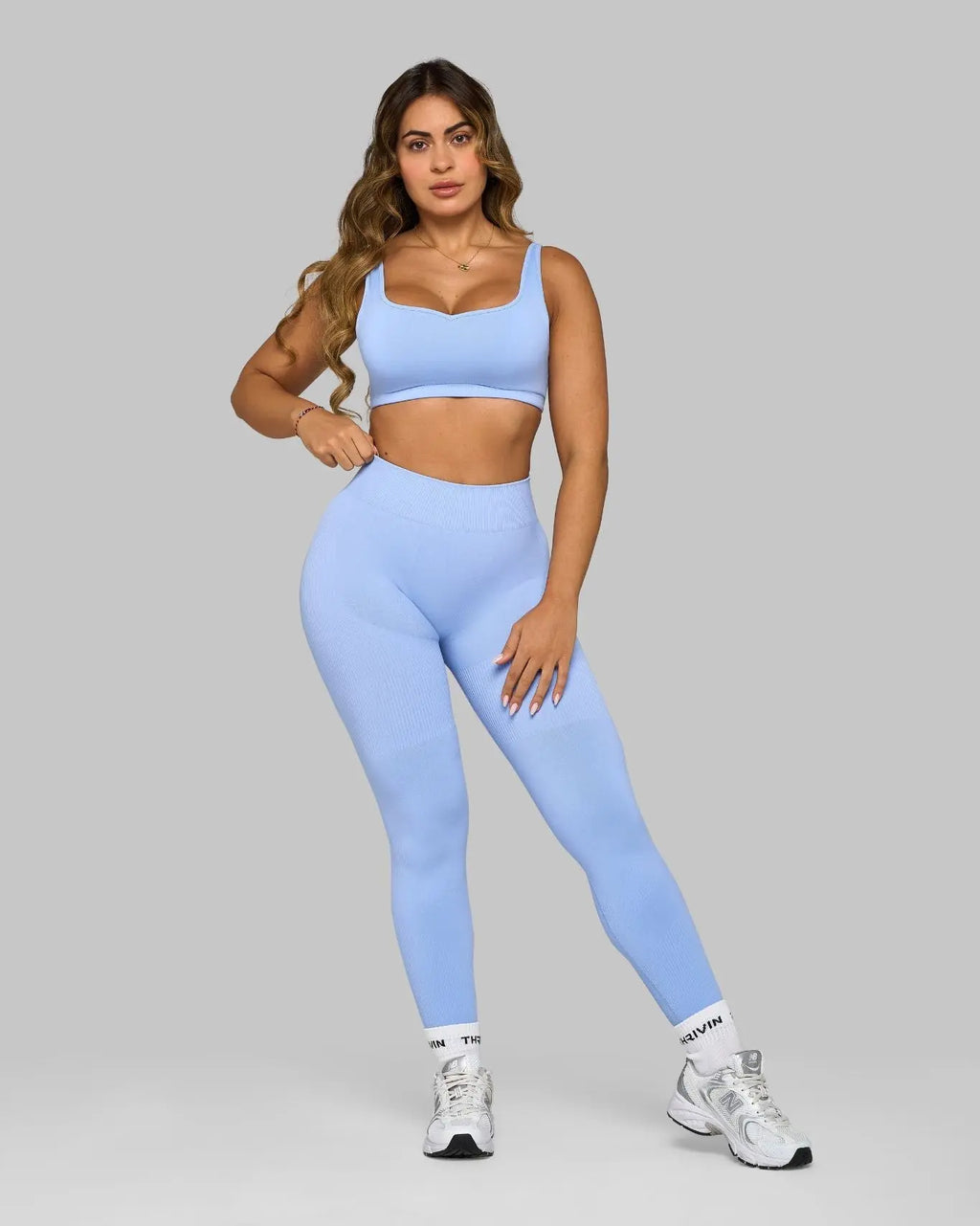 Chiara Ribbed Contour Leggings | Glacier