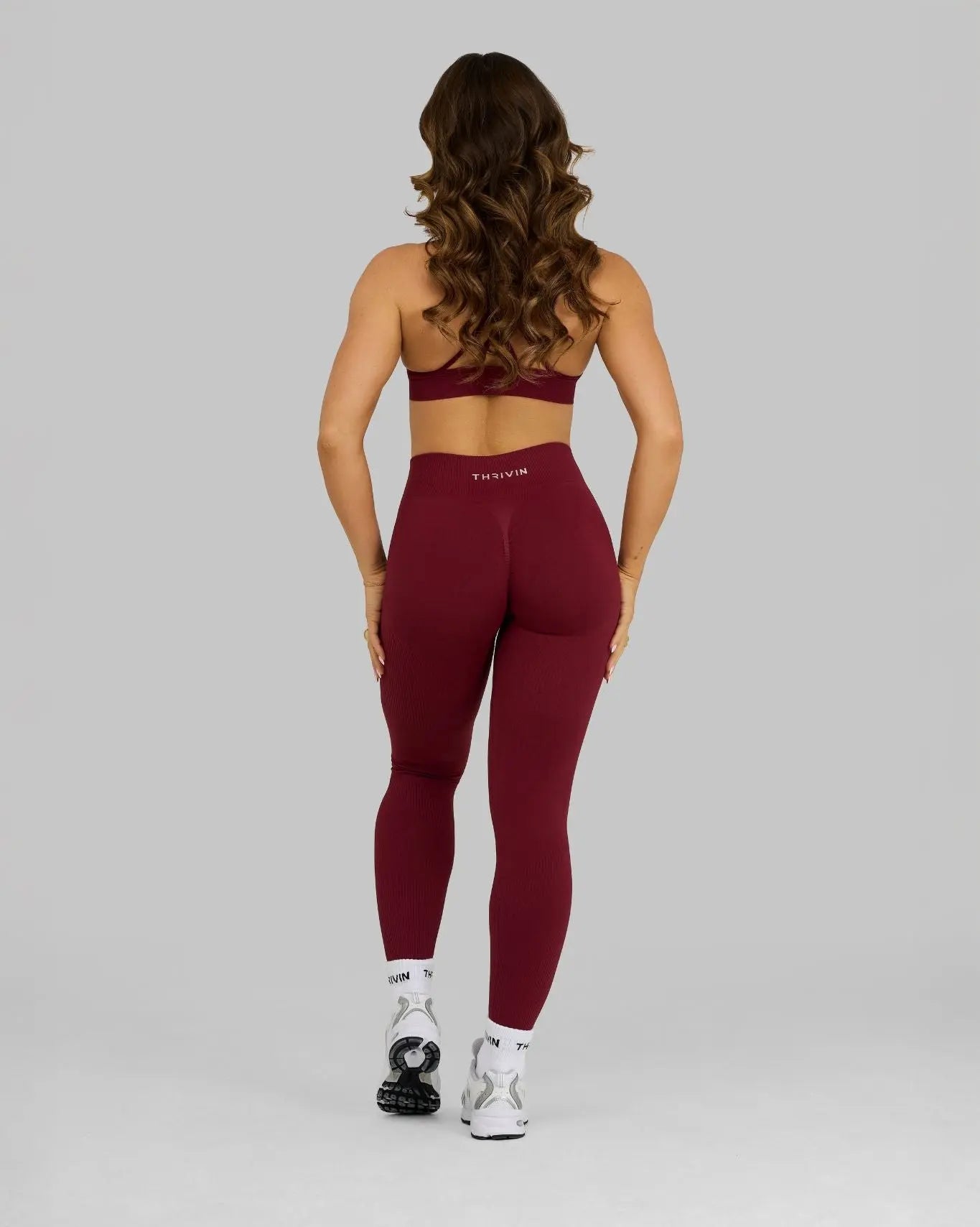 Elevate Ribbed Contour Leggings | Fine Wine