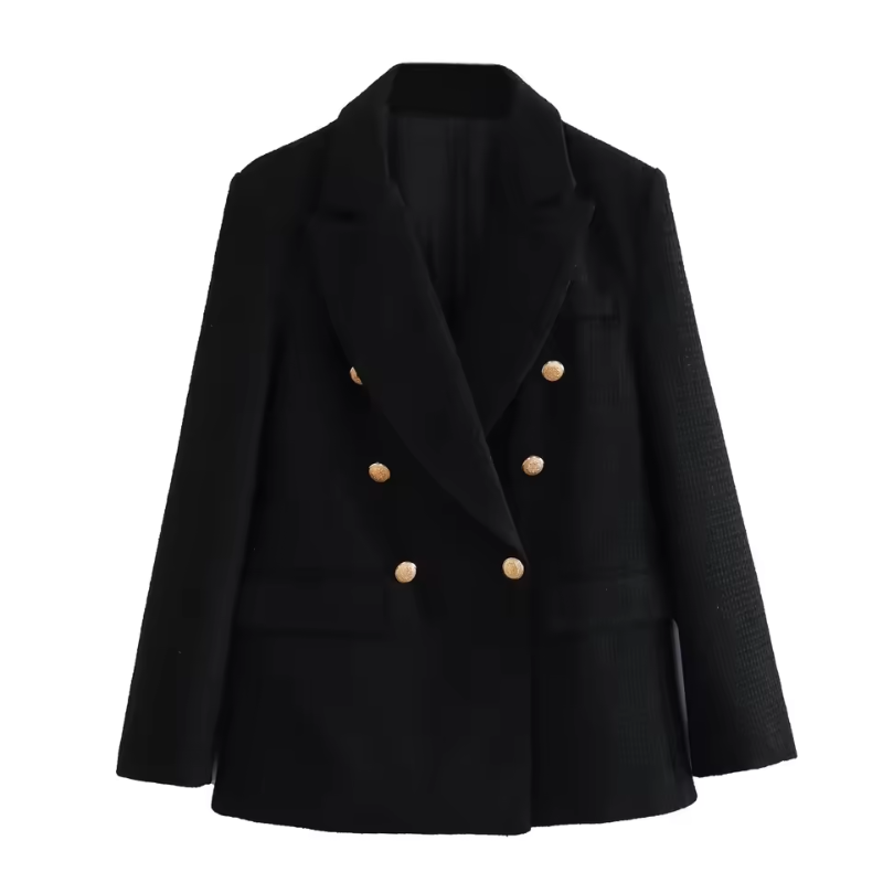 Elcke | Dames Blazer met Reverse Kraag en Elegante Knopen