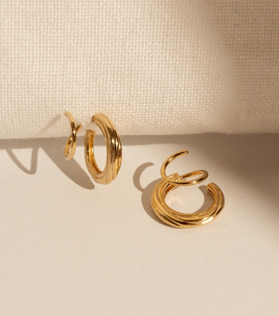 Oorbellen - carved twister